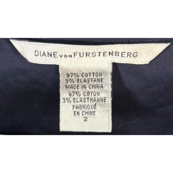 Diane Von Furstenberg Karlie Anne Dress Size 2 Blue Short Sleeve Corpocore - Picture 6 of 11